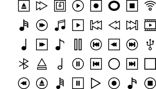 stock vector Media collection icons High-Quality Vector Icons Collection with Editable Stroke. Ideal for Professional and Creative Projects.