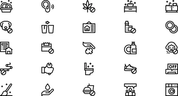 stock vector House rules icons High-Quality Vector Icons Collection with Editable Stroke. Ideal for Professional and Creative Projects.