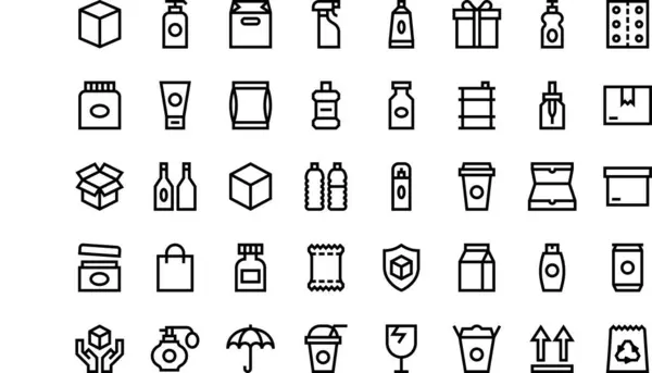 stock vector Packaging icons High-Quality Vector Icons Collection with Editable Stroke. Ideal for Professional and Creative Projects.