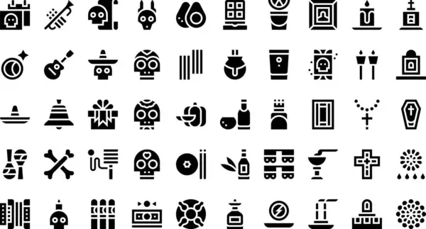 stock vector Dia de muertos icons High-Quality Vector Icons Collection with Editable Stroke. Ideal for Professional and Creative Projects.