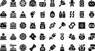 Halloween meals icons High-Quality Vector Icons Collection with Editable Stroke. Ideal for Professional and Creative Projects. clipart