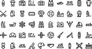 Water sports icons High-Quality Vector Icons Collection with Editable Stroke. Ideal for Professional and Creative Projects. clipart