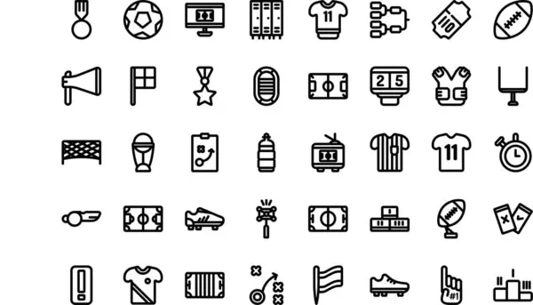 stock vector Football icons High-Quality Vector Icons Collection with Editable Stroke. Ideal for Professional and Creative Projects.