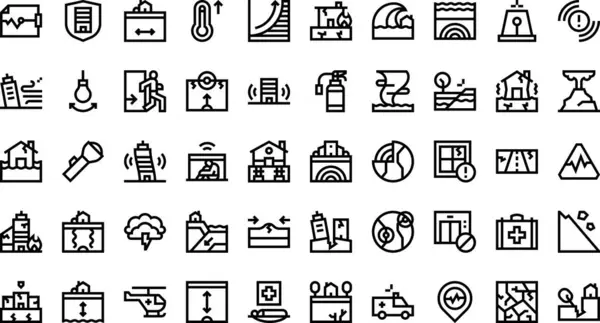 stock vector Earthquake icons High-Quality Vector Icons Collection with Editable Stroke. Ideal for Professional and Creative Projects.