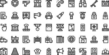 Arpolice simgesi IV Yüksek Kalite Vektör Simgesi Koleksiyonu Düzenlenebilir Vuruş ile. Profesyonel ve Yaratıcı Projeler için ideal.