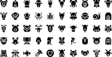 Hayvanlar Yüksek Kaliteli Vektör Simgeleri Koleksiyonu Düzenlenebilir Vuruşlu. Profesyonel ve Yaratıcı Projeler için ideal.