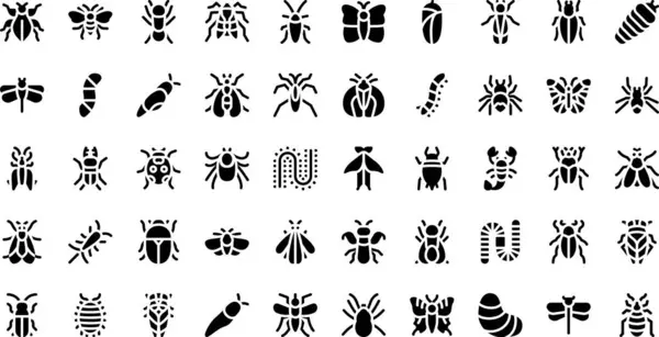 Böcekler Yüksek Kaliteli Vektör Simgeleri Koleksiyonu Düzenlenebilir Vuruşlu simgeleri. Profesyonel ve Yaratıcı Projeler için ideal.