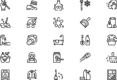 Simge koleksiyonu düzenlenebilir felçli bir vektör illüstrasyonudur.