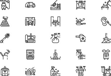 Simge koleksiyonu düzenlenebilir felçli bir vektör illüstrasyonudur.