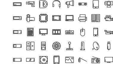 Electronics icons High-Quality Vector Icons Collection with Editable Stroke. Ideal for Professional and Creative Projects. clipart