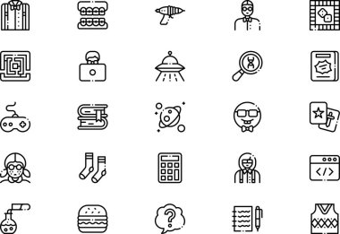 İnek simgeleri koleksiyonu düzenlenebilir felçli bir vektör illüstrasyonudur.