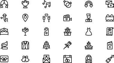 Düzenlenebilir Vuruşlarla Yüksek Kalite Vektör Simgeleri Koleksiyonu. Profesyonel ve Yaratıcı Projeler için ideal.