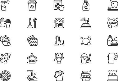 Simge koleksiyonu düzenlenebilir felçli bir vektör illüstrasyonudur.