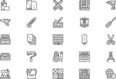 Simge koleksiyonu düzenlenebilir felçli bir vektör illüstrasyonudur.