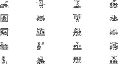 Düzenlenebilir Vuruşlu Akıllı çiftlik simgeleri Yüksek Kalite Vektör Simgeleri Koleksiyonu. Profesyonel ve Yaratıcı Projeler için ideal.