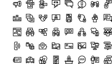 Discussion icons High-Quality Vector Icons Collection with Editable Stroke. Ideal for Professional and Creative Projects. clipart