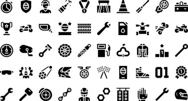 Motorcycle race icons High-Quality Vector Icons Collection with Editable Stroke. Ideal for Professional and Creative Projects. clipart