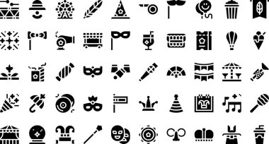 Carnival icons High-Quality Vector Icons Collection with Editable Stroke. Ideal for Professional and Creative Projects. clipart