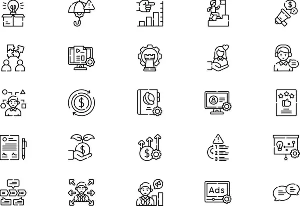 Yönetim simgeleri koleksiyonu düzenlenebilir felçli bir vektör illüstrasyonudur.