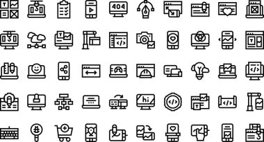 Düzenlenebilir Vuruşlu Yaratıcı Web simgeleri Yüksek Kaliteli Vektör Simgeleri Koleksiyonu. Profesyonel ve Yaratıcı Projeler için ideal.