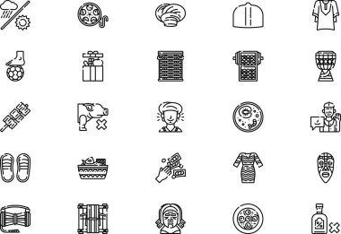 Nigeria icons collection is a vector illustration with editable stroke. clipart