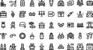 Christmas in spain icons High-Quality Vector Icons Collection with Editable Stroke. Ideal for Professional and Creative Projects. clipart