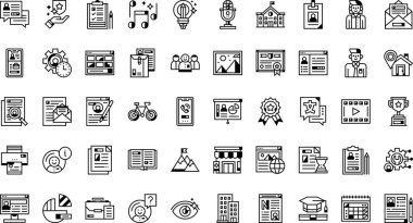 Düzenlenebilir Vuruşla Yüksek Kalite Vektör Simgeleri Koleksiyonuna Devam Et. Profesyonel ve Yaratıcı Projeler için ideal.