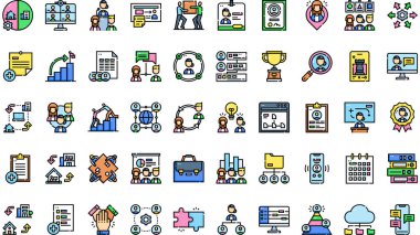 Takım çalışması simgeleri Düzenlenebilir Vuruşlu Yüksek Kalite Vektör Simgeleri Koleksiyonu. Profesyonel ve Yaratıcı Projeler için ideal.