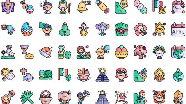 Bahar simgeleri Yüksek Kaliteli Vektör Simgeleri Koleksiyonu Düzenlenebilir Vuruşla Profesyonel ve Yaratıcı Projeler için ideal.