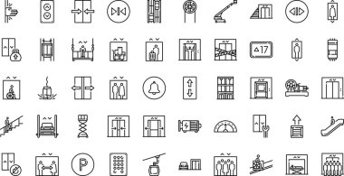 Düzenlenebilir Vuruşlu Yüksek Kaliteli Vektör Simgeleri Koleksiyonu simgeleri. Profesyonel ve Yaratıcı Projeler için ideal.