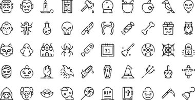 Düzenlenebilir Vuruşlu Yüksek Kaliteli Vektör Simgeleri Koleksiyonu. Profesyonel ve Yaratıcı Projeler için ideal.