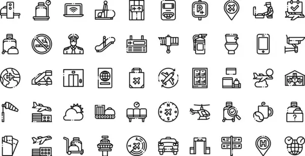 Düzenlenebilir Vuruşlu Yüksek Kaliteli Vektör Simgeleri Koleksiyonu. Profesyonel ve Yaratıcı Projeler için ideal.