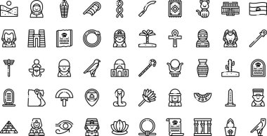 Egypt icons . High-Quality Vector Icons Collection with Editable Stroke. Ideal for Professional and Creative Projects. clipart