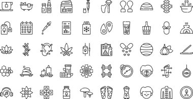 Alternatif tıp simgeleri Yüksek Kalite Vektör Simgeleri Koleksiyonu ve Düzenlenebilir Vuruş. Profesyonel ve Yaratıcı Projeler için ideal.