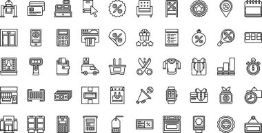 Black Friday simgeleri Yüksek Kaliteli Vektör Simgeleri Koleksiyonu Düzenlenebilir Vuruşlu. Profesyonel ve Yaratıcı Projeler için ideal.