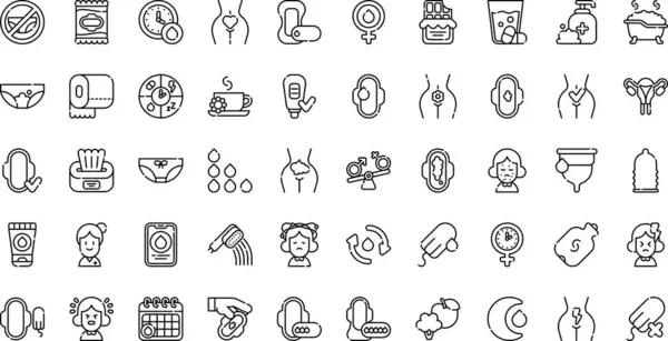 Regl simgeleri: Düzenlenebilir Vuruşlu Yüksek Kaliteli Vektör Simgeleri Koleksiyonu. Profesyonel ve Yaratıcı Projeler için ideal.