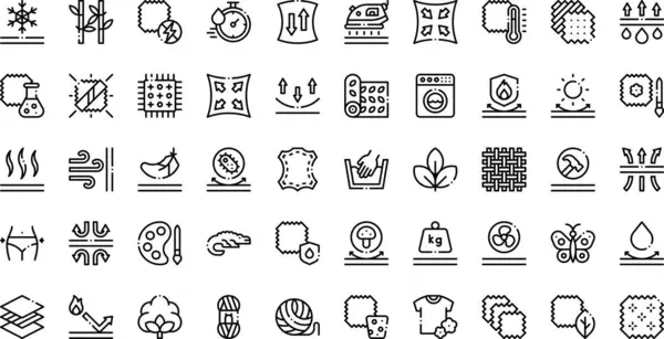 Kumaş simgeler içerir. Düzenlenebilir Vuruşlu Yüksek Kaliteli Vektör Simgeleri Koleksiyonu. Profesyonel ve Yaratıcı Projeler için ideal.