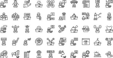 Tüketici Davranışları Yüksek Kalite Vektör Simgesi Koleksiyonunu Düzenlenebilir Vuruşla simgeler. Profesyonel ve Yaratıcı Projeler için ideal.