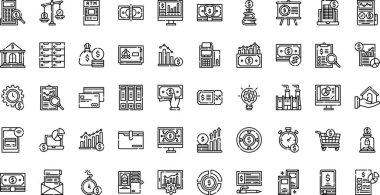 Düzenlenebilir Vuruşlu Ekonomi Simgeleri Yüksek Kalite Vektör Simgeleri Koleksiyonu. Profesyonel ve Yaratıcı Projeler için ideal.