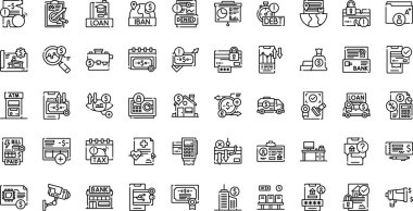 Banking icons High-Quality Vector Icons Collection with Editable Stroke. Ideal for Professional and Creative Projects. clipart