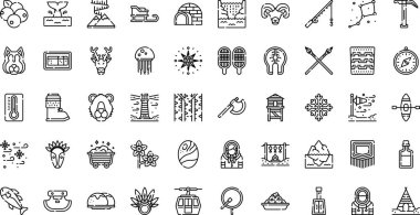 Alaska icons High-Quality Vector Icons Collection with Editable Stroke. Ideal for Professional and Creative Projects. clipart