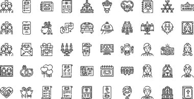 Düzenlenebilir Vuruşlarla Yüksek Kalite Vektör Simgeleri Koleksiyonu. Profesyonel ve Yaratıcı Projeler için ideal.