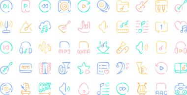 Music icons High-Quality Vector Icons Collection with Editable Stroke. Ideal for Professional and Creative Projects. clipart