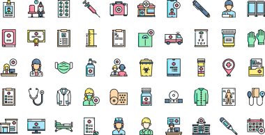 Doktor 'un Yüksek Kaliteli Vektör Simgeleri Koleksiyonu Düzenlenebilir Vuruşlu. Profesyonel ve Yaratıcı Projeler için ideal.