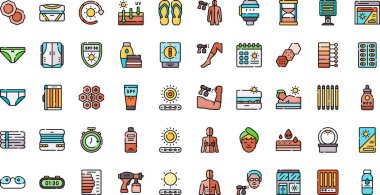 Düzenlenebilir Vuruşlu Solaryum simgeleri Yüksek Kaliteli Vektör Simgeleri Koleksiyonu. Profesyonel ve Yaratıcı Projeler için ideal.