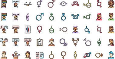 Genderidentity icons High-Quality Vector Icons Collection with Editable Stroke. Ideal for Professional and Creative Projects. clipart