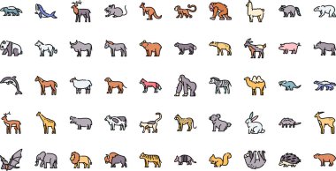 Mammal animals icons High-Quality Vector Icons Collection with Editable Stroke. Ideal for Professional and Creative Projects. clipart