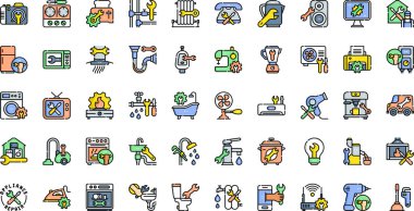 Appliance repair icons High-Quality Vector Icons Collection with Editable Stroke. Ideal for Professional and Creative Projects. clipart