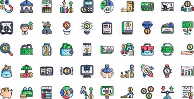 Tasarruf simgeleri Düzenlenebilir Vuruş ile Yüksek Kalite Vektör Simgeleri Koleksiyonunu paketler. Profesyonel ve Yaratıcı Projeler için ideal.