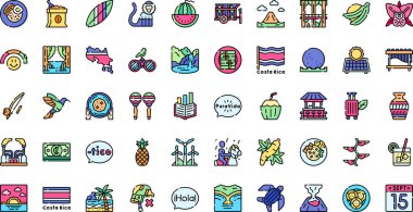 Ostarica Düzenlenebilir Vuruşla Yüksek Kaliteli Vektör Simgeleri Koleksiyonunu simgeliyor. Profesyonel ve Yaratıcı Projeler için ideal.